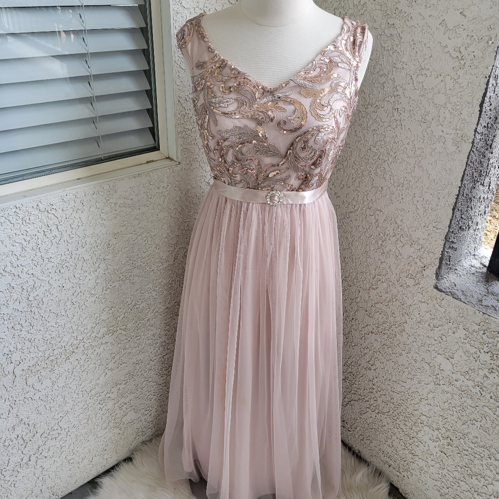 Candalite Petite Sequin Special Occasion Dress